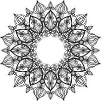 Kreismuster in Form eines Mandalas für Henna vektor