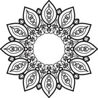 Kreismuster in Form eines Mandalas für Henna vektor