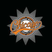 chicago element av män mode och modern stad i typografi grafisk design. vektor illustration. tshirt, kläder, kläder och andra användningsområden