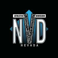 nevada-element der männermode und der modernen stadt im typografie-grafikdesign.vektorillustration.tshirt, kleidung, bekleidung und andere verwendungen vektor