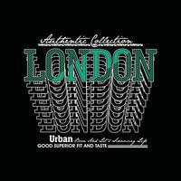 london-element der männermode und der modernen stadt im typografie-grafikdesign.vektorillustration.tshirt, kleidung, bekleidung und andere verwendungen vektor