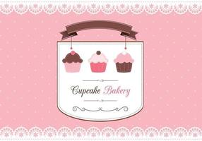 Cupcake scrapbook kort vektor