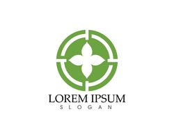 Ekologi Green Leaf Simple Icon Symbol logo vektor