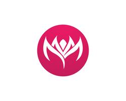 Blatt Lotus Blume Logo und Symbole Vektor