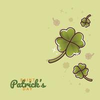 st patricks day illustration hintergrund fliegender klee blumenkarikaturvektor vektor