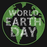 Tag der Erde 2022 Weltvektor-T-Shirt vektor