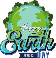 Happy Earth Day 22. April Posterdesign vektor