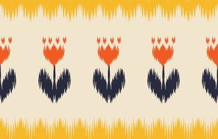 schöne ethnische abstrakte ikat-kunst. nahtloses kasuri-muster in stammes-, volksstickerei und mexikanischem stil. aztekischer geometrischer kunstornamentdruck. design für teppich, tapete, kleidung, verpackung, stoff. vektor