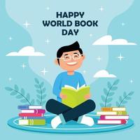 Happy World Book Day Konzept vektor