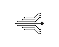 Stromkreisillustrationsdesignvektorsymbol-Logotechnologie vektor