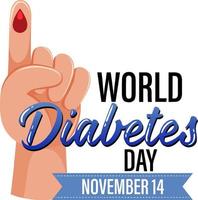 World Diabetes Day affischdesign vektor