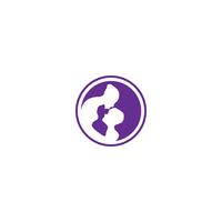 mamma och barn barnomsorg enkel logotyp mall vektor illustration