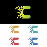 Brev C Set Logo mall vektor illustration redo användning för teknik