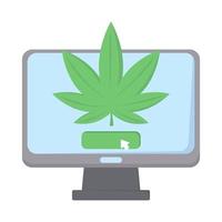 Online medizinisches Cannabis vektor