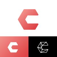 Brev C Set Logo mall vektor illustration redo användning för teknik