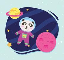 astronaut panda design vektor