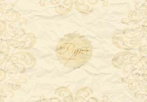 Crumpled Paper with Swirls Vector Background
