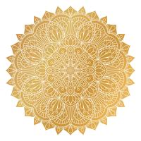 Vektor goldene Mandala-Verzierung. Vintage dekorative Elemente. Orientalisches rundes Muster. Islamische, arabische, indische, türkische, pakistanische, chinesische, osmanische Motive. Hand gezeichneter Blumenhintergrund.