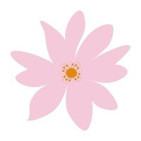 isolerade rosa blomma vektor design