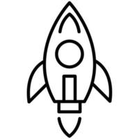 Symbol für Raketenlinie vektor