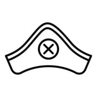 Symbol für die Piratenkappenlinie vektor