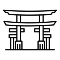 Torii-Tor-Liniensymbol vektor