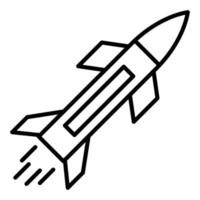 Symbol für die Raketenlinie der Armee vektor