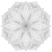 Vektor Mandala. Handritat orientaliskt dekorativt element. Etniskt designelement.