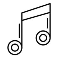 musik anteckningar linje ikon vektor