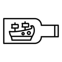 Symbol für Schiffsflaschenlinie vektor