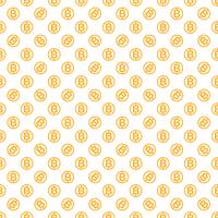 Vektor nahtlose Muster mit Bitcoins. Kryptowährung, die Hintergrund wiederholt.