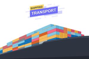 Versand Transport. Internationaler Handel. Close Up Design. Vektor-illustration vektor