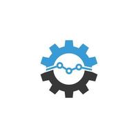 Getriebe-Technologie-Vektor-Logo vektor