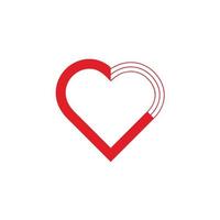 hjärta linje ikon. vektor kärlek logotyp.