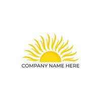 orange sol logotyp för ditt företag. vektor solen ikon.