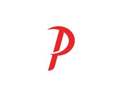 P-logotyp Brev företagsdesign vektor
