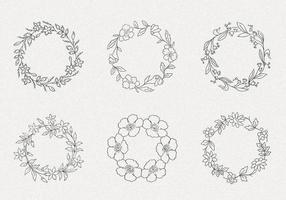 Hand Drawn Wreath Vector Pack II 