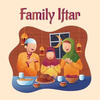 iftar middag familj illustration vektor