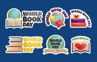 World Book Day klistermärkeset vektor