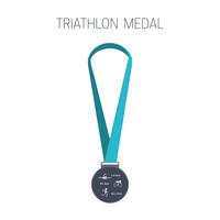 Triathlon-Medaille. Sport-Symbol. vektor