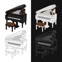 Klavier-Vektor-Illustration vektor