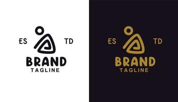 Menschen einfaches abstraktes Logo. Bergspirale Monoline für Marke und Unternehmen vektor