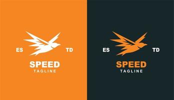 bird simple speed logotyp för varumärke och företag vektor