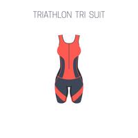 Triathlon-Tri-Anzug für Damen. vektor