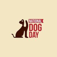 nationella hund dag vektor design
