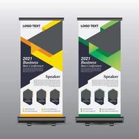 Rollup-Banner-Design für Konferenzen vektor