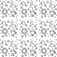 ramadan doodle sömlösa mönster vektor design
