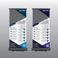 konferens roll up banner design vektor