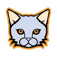 katzenkopf-maskottchen-esport-logo vektor