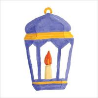 arabisk lampa akvarell doodle illustration vektor